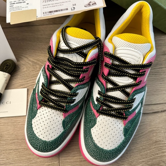 SOLD-GUCCI Basket sneakers - multi low cut - Picture 2 of 11